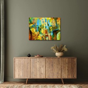 Tablou - Arhitectură, abstractizare cubistă (70x50 cm)