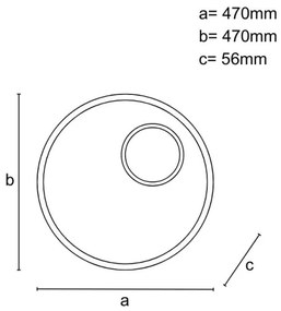 Plafonieră LED dimabilă LED/65W/230V 3000-6500K maro + telecomandă