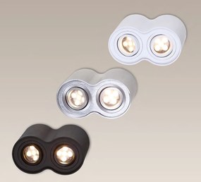 Plafoniera aplicata alba cu 2 spoturi, BASIC ROUND II WH C0085 MX