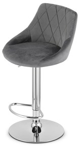 OFERTA Scaun de bar gri VELVET KAST II. calitate