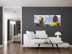 Tablou cu floarea de cactus Opunție (120x50 cm)