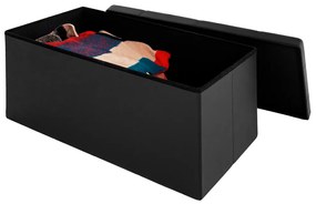Deuba Cutie depozitare neagra - 80 x 40 x 40 cm