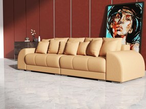 Canapea extensibilă dumonde cu 2 lăzi de depozitare si sezut confortabil din spuma high-density, Verona Enjoy Mango 310x100 cm
