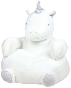 Puf pentru camera copiilor în formă de unicorn, 45 x 45 cm