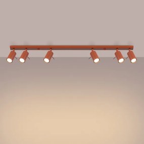 Spot Sollux SL.1511 RING 6xGU10/10W/230V roșu