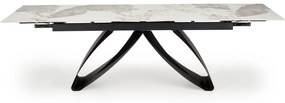 Masa extensibila Hilario marmura bej/negru - L180-260 x l90 x H75