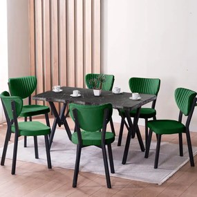 Scaun Barton, verde, profil din metal