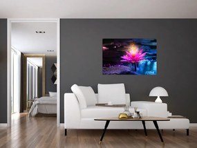 Tablou cu lotus pe apă (90x60 cm)