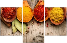 Tablou - Condimente pe lemn (90x60 cm)