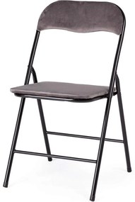 Scaun pliabil pentru living, bucatarie si camping HouseXL™ Brown Folding Chair 2800, Dimensiuni 43X45X78 cm, Design ergonomic, Picioare metalice,
