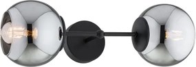 Brilagi - Lampă de perete DIOR 2xE27/60W/230V negru/gri fumuriu