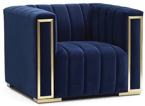 Fotoliu stil modern Vogue Velvet 1 bleumarin