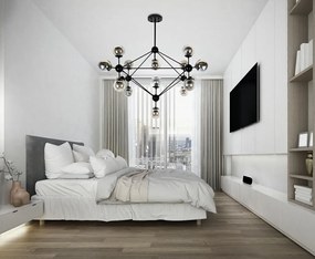 Lustra moderna cu 15 de surse de lumina Roma 15 negru