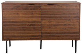 Comodă maro cu aspect de lemn de nuc 110x74x40 cm Stripes – White Label