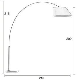 Lampadar Zuiver Arc, negru