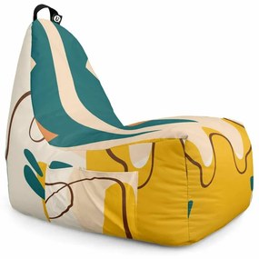 Fotoliu Puf Bean Bag tip Chill XL, Abstract Jungle