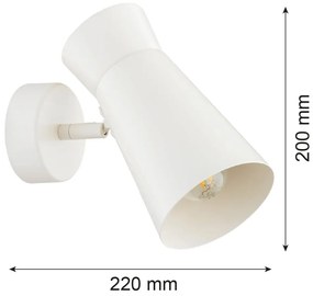 Aplica de perete design minimalist, Otel, Alb, LORD