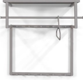 Cuier de perete taupe cu raft din metal 76 cm Rizzoli – Spinder Design