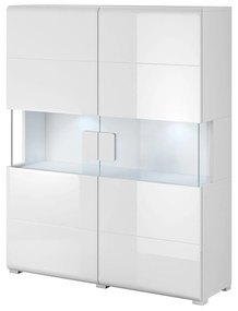 Vitrină Tamie Typ 42 (alb + alb lucios). 1030377