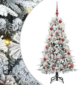 vidaXL Brad de Crăciun artificial cu ramuri articulare Alb 150 cm