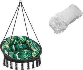 Scaun suspendat gri inchis KOLUMBIA fara suport, perna colorata cu spatar + GRATUIT umplutura din fibra goala 500 g
