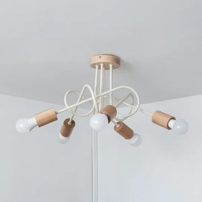 Lustră aplicată OXFORD 5xE27/15W/230V pin/crem