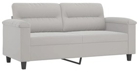 Canapea cu 2 locuri, gri deschis, 140 cm, tesatura microfibra Gri deschis, 170 x 77 x 80 cm