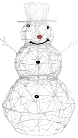 Brilagi - Decorațiune LED de Crăciun pentru exterior, om de zăpadă, 31 LED, 3,6 W, 230 V, 6500 K, 90 cm, IP44