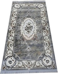 Set 3 covoare BRASOV, 80x600 cm, forma dreptunghiulara, acril, gri/alb