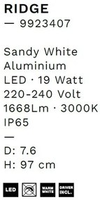 Aplica LED ambientala iluminat exterior IP65 RIDGE
