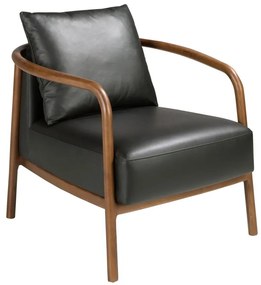 Fotoliu LUX design italian, Piele Naturala, Black