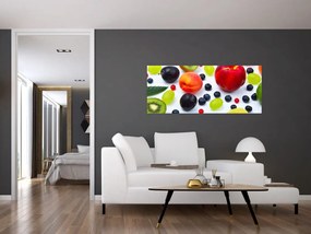 Tablou - fructe cu picături de apă (120x50 cm)