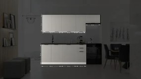 Set bucătărie PEARL, 240 cm, gri