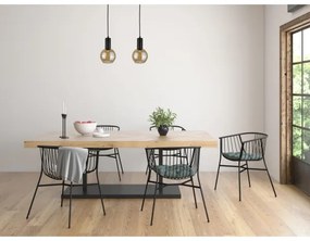 Lustră pe cablu JANTAR BLACK 2xE27/60W/230V