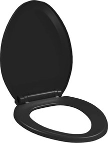 vidaXL Capac WC cu închidere silențioasă, eliberare rapidă, negru