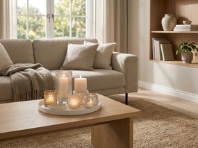 Tava decorativa CIRVIA Ø31,5 cm, alb