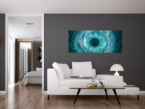 Tablou marea cu barca (120x50 cm)
