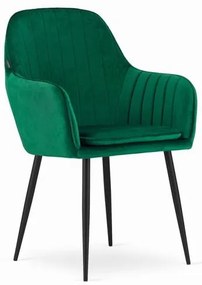 SCAUN BUCATARIE LIVING, AZAY INTERIORS, LUGO, CATIFEA, METAL, VERDE SI NEGRU, 57.5X56.5X86.5 CM