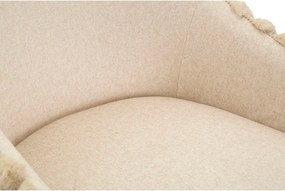 Scaune de bar crem cu cotiere 2 buc. tapițate (înălțime șezut 78 cm) Alaska – Mauro Ferretti