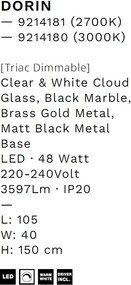 Lustra decorativa cu 8 pendule LED 3000K DORIN