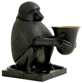 Lampa de masa LUX, statueta decorativa din bronz, Art Deco Monkey 106931 HZ