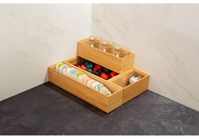 Organizator din bambus Compactor, 22,5 x 7,5 x 6,35 cm