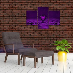 Tablou ci inima violetă (90x60 cm)