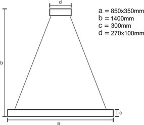 Lustră LED de cristal dimabilă pe cablu LED/90W/230V + telecomandă