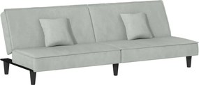 vidaXL Canapea extensibilă, gri deschis, catifea