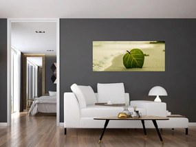 Tablou cu frunză în nisip (120x50 cm)