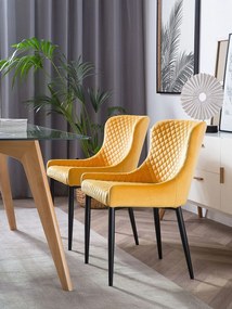 Set 2 buc. scaune pentru sufragerie Soho (galben). 1010072
