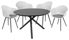 Scaun de grădină gri din plastic Zara – Garden Pleasure