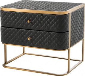 Masuta laterala/ Noptiera cu 2 sertare design LUX Monfort 113407 HZ