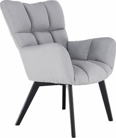 Fotoliu de design, gri/negru, FONDAR